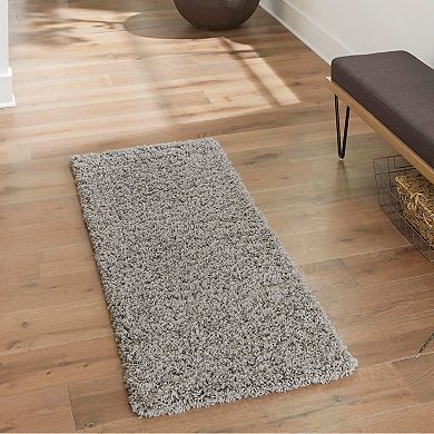 Unique Loom Solid Shag Collection Modern Plush Rug