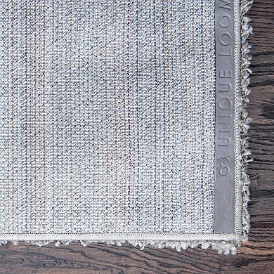 Unique Loom Solid Shag Collection Modern Plush Rug