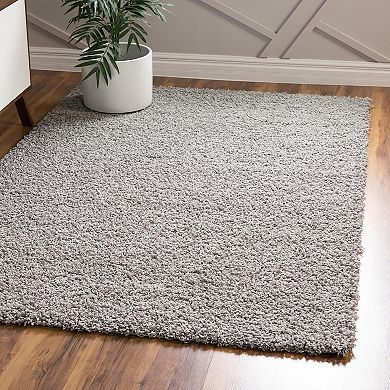 Unique Loom Solid Shag Collection Modern Plush Rug