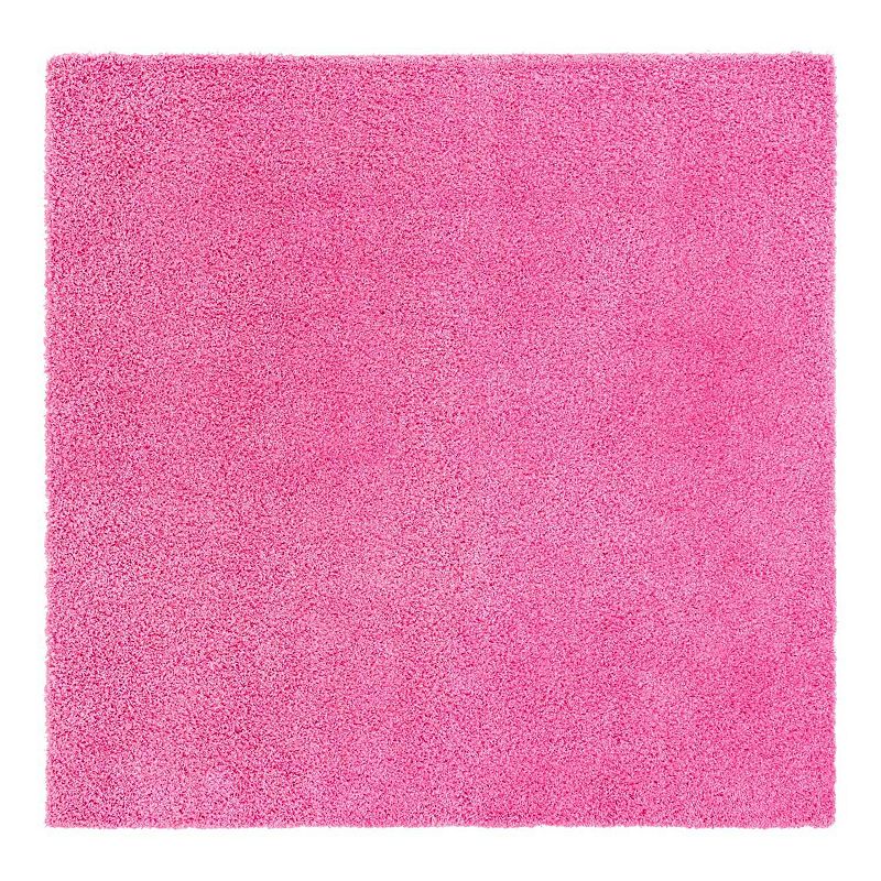 Unique Loom Solid Shag Collection Modern Plush Rug, Pink, 10X13 Ft