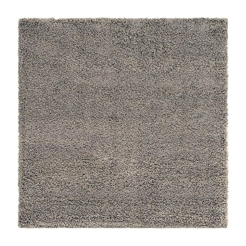 Unique Loom Solid Shag Collection Modern Plush Rug, Grey, 12X16 Ft