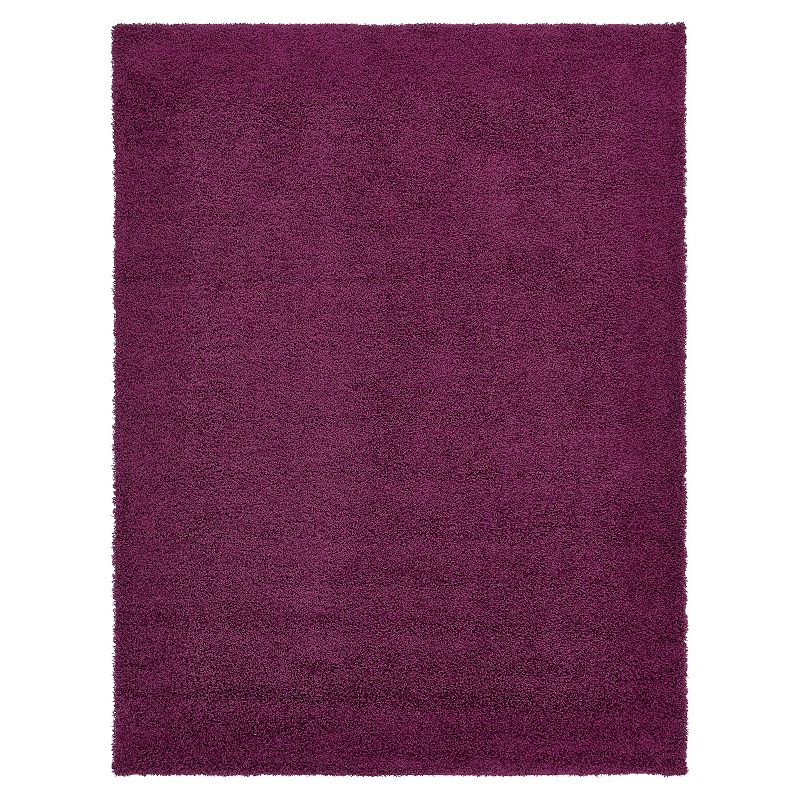 Unique Loom Solid Shag Collection Modern Plush Rug, Purple, 10X13 Ft