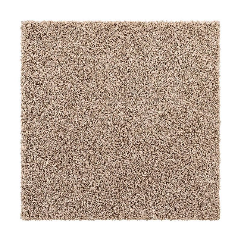 Unique Loom Solid Shag Collection Modern Plush Rug, Brown, 3X16 Ft