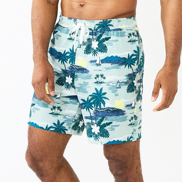 Men's Sonoma Goods For Life® Printed Full Elastic-Waistband Swim