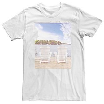 Big & Tall Best Lake Life Outdoor Text Tee