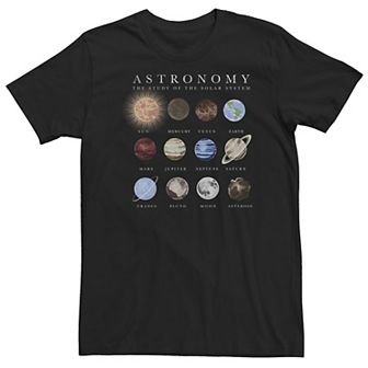 Big & Tall Sun And Planets Lineup Tee