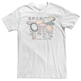Big & Tall Hokusai Geisha Art Kanji Poster Tee