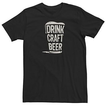Big & Tall Drink Craft Beer Text Tee