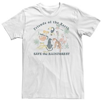 Big & Tall Trendy Friends Of The Earth Save The Rainforest Tee