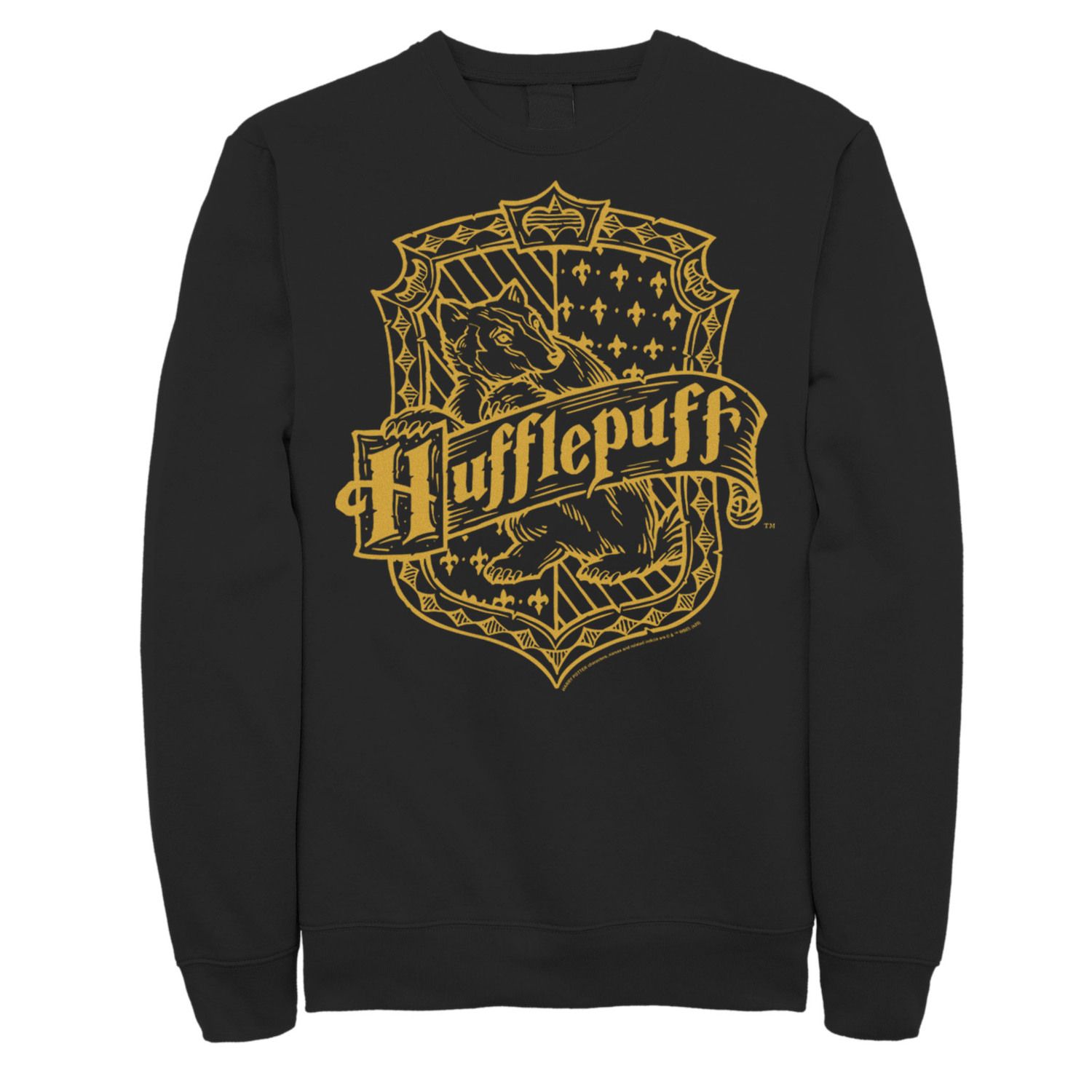 Image for Harry Potter Men's Hufflepuff Dark Detailed Crest Sweatshirt at Kohl's.