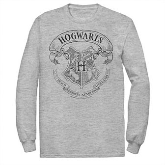 Men's Harry Potter Simple Hogwarts Crest Outline Tee