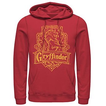 Men's Harry Potter Gryffindor Line Art Crest Hoodie