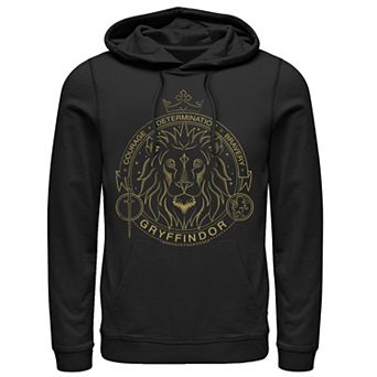 Men's Harry Potter Gryffindor Line Art Symbol Hoodie