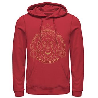 Men's Harry Potter Gryffindor Line Art Symbol Hoodie