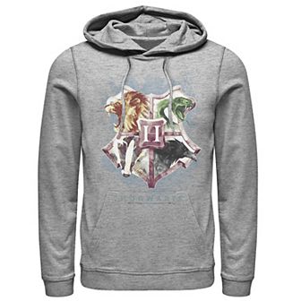 Men's Harry Potter Hogwarts Crest Watercolor Hoodie