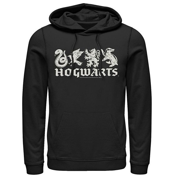 Men's Harry Potter Hogwarts House Icons Line Up Hoodie