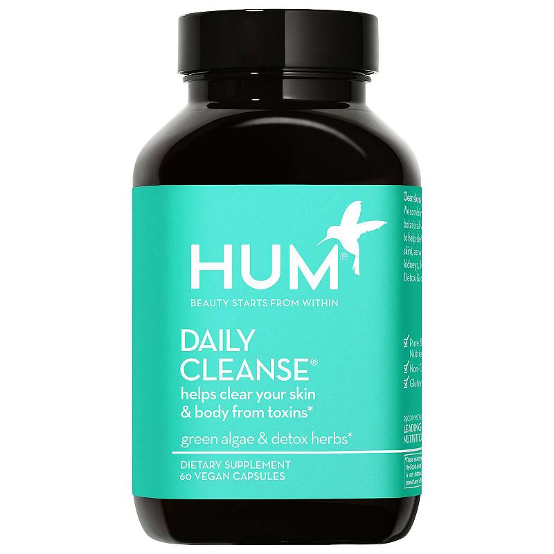 HUM Nutrition Daily Cleanse Clear Skin and Body Detox Supplement, Multicolo