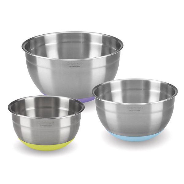 Cuisinart 3-piece Stainless Steel Mixing Bowls with Lids - 9476807