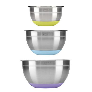 Cuisinart® 3-piece Stainless Sleep Mixing Bowl Set with Nonslip Base