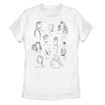 Juniors' Marvel Women Superheroes Tee
