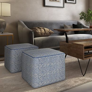 Simply Home Brynn Square Pouf