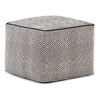 Simpli Home Brynn Square Pouf