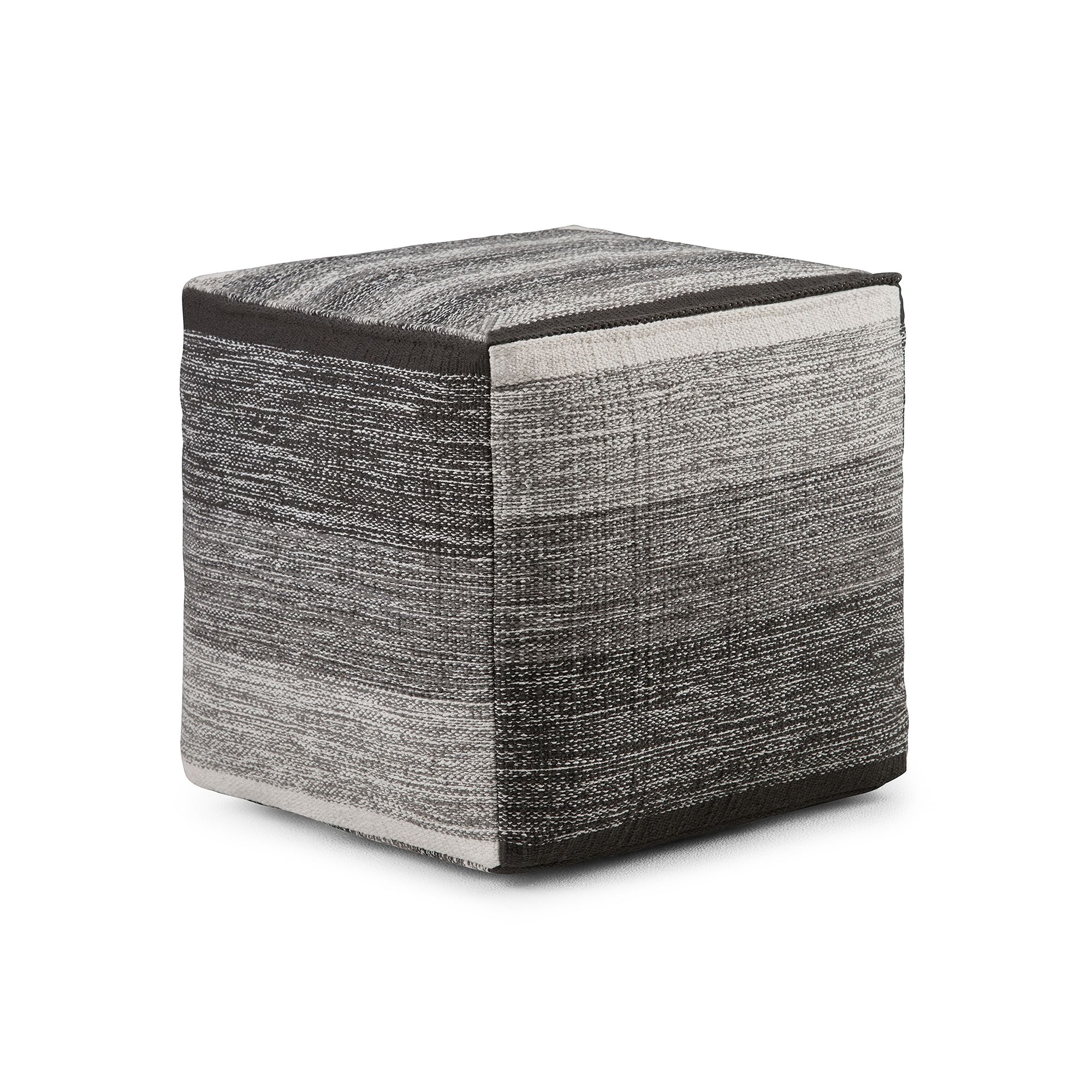 Simply Home Naya Cube Pouf, Gray