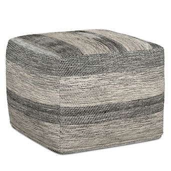 Simply Home Clay Square Pouf