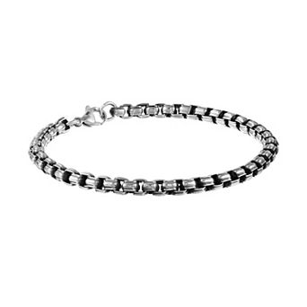 Men's LYNX Stainless Steel Box Chain Bracelet