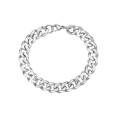Men's LYNX Stainless Steel Curb Chain Bracelet