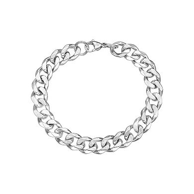 Men's LYNX Stainless Steel Curb Chain Bracelet 