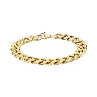 Men's LYNX Stainless Steel Curb Chain Bracelet