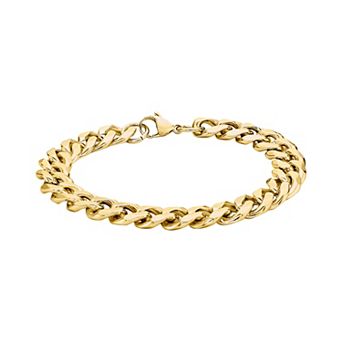 Men's LYNX Stainless Steel Curb Chain Bracelet