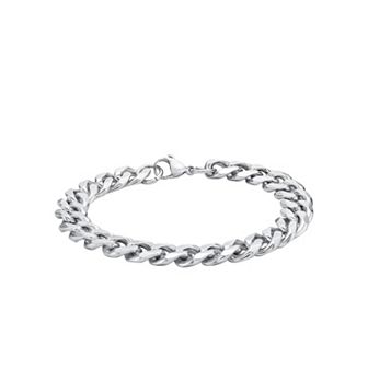 Men's LYNX Stainless Steel Curb Chain Bracelet