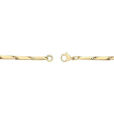Men's LYNX Gold Tone Ion-Plated Stainless Steel Link Chain Necklace