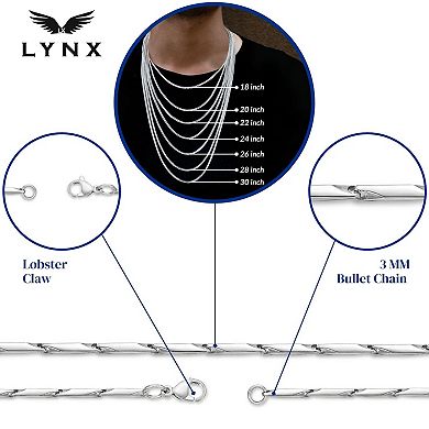 Men's LYNX Gold Tone Ion-Plated Stainless Steel Link Chain Necklace