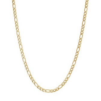 Men's LYNX Stainless Steel 3 mm Figaro Chain Necklace