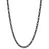 Men's LYNX Black Ion-Plated Stainless Steel Figaro Chain Necklace 