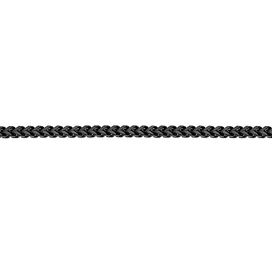 Men's LYNX Black Ion-Plated Stainless Steel Foxtail Chain Necklace