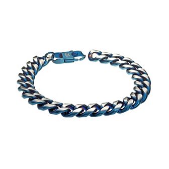 Men's LYNX Blue Ion-Plated Stainless Steel Bracelet