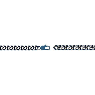 Men's LYNX Blue Ion-Plated Stainless Steel Bracelet