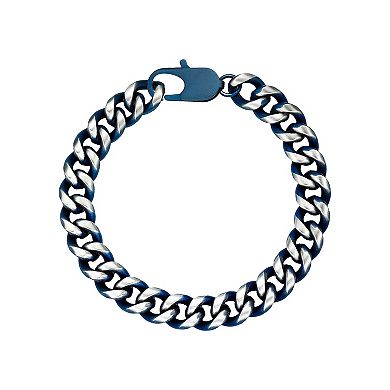 Men's LYNX Blue Ion-Plated Stainless Steel Bracelet