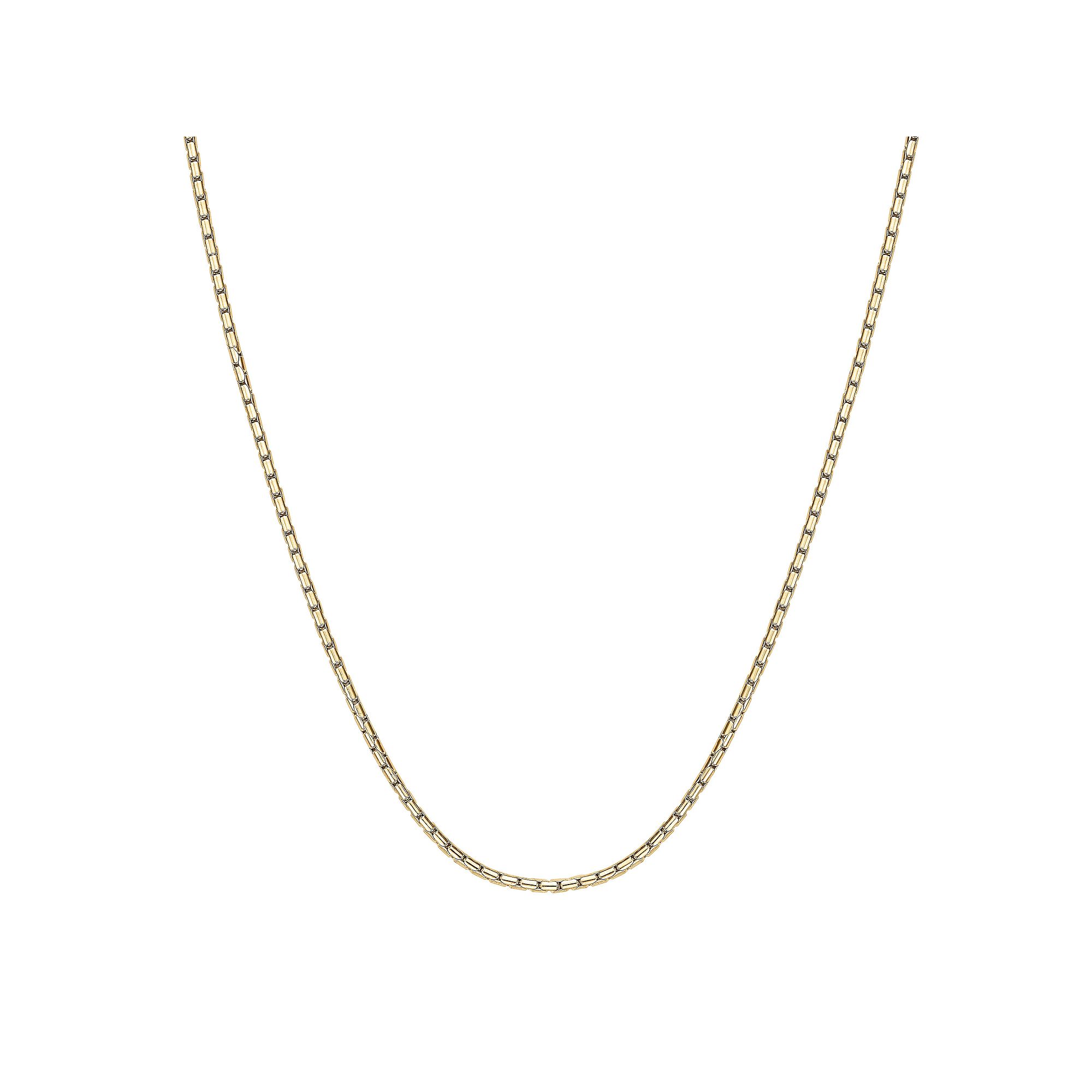 Mens LYNX Stainless Steel Snake Chain Necklace, Size: 18, Gold Tone