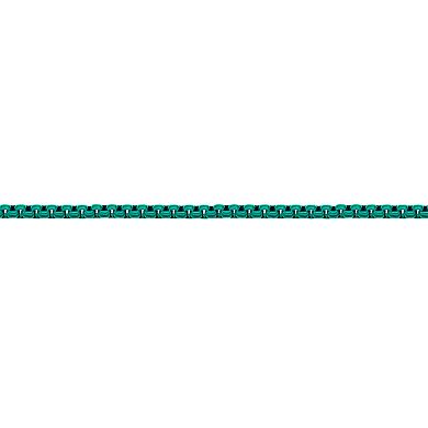 Men's LYNX Turquoise Acrylic Coated Stainless Steel Box Chain Necklace 