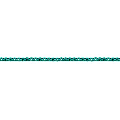 Men's LYNX Turquoise Acrylic Coated Stainless Steel Box Chain Necklace