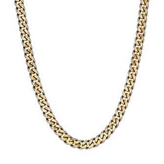 Men's LYNX Stainless Steel Curb Chain Necklace