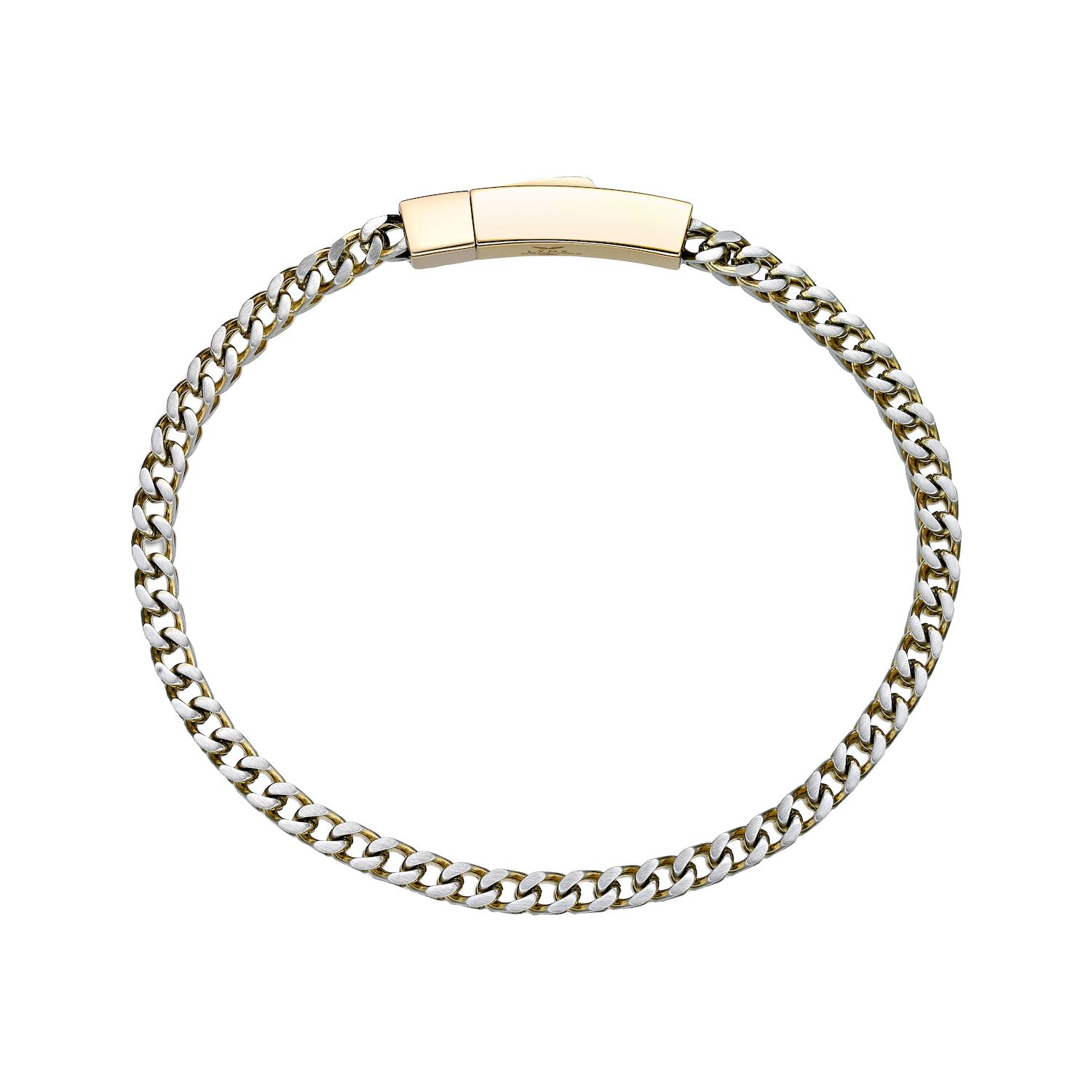 Solid Gold Plated Iced Out Franco Chain & Bracelet ( 8 Mm
