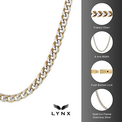 Men's LYNX Gold Tone Ion-Plated Stainless Steel Necklace
