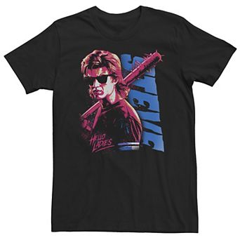 Big & Tall Stranger Things Stevie Splatter Punk Hello Ladies Tee