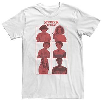 Big & Tall Stranger Things Group Shot Red Box Up Tee